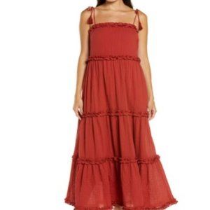 Tory Burch Brand New Ruffle Tie Shoulder Dress